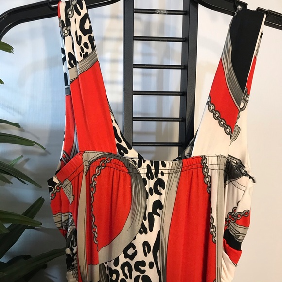 IB Diffusion Red Multicolored Women Maxi Dress - Picture 9 of 10